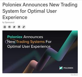 The Block:波场Poloniex推出全新交易系统 安全性和稳定性将更上一层楼