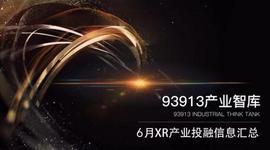 93913Pro产业智库丨6月XR产业投融资信息总览